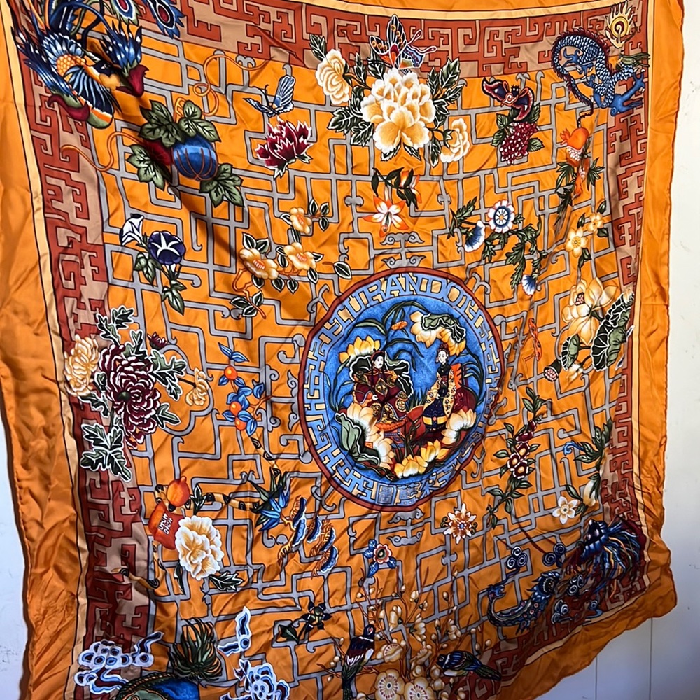 Hermes Vintage 100% Silk Scarf